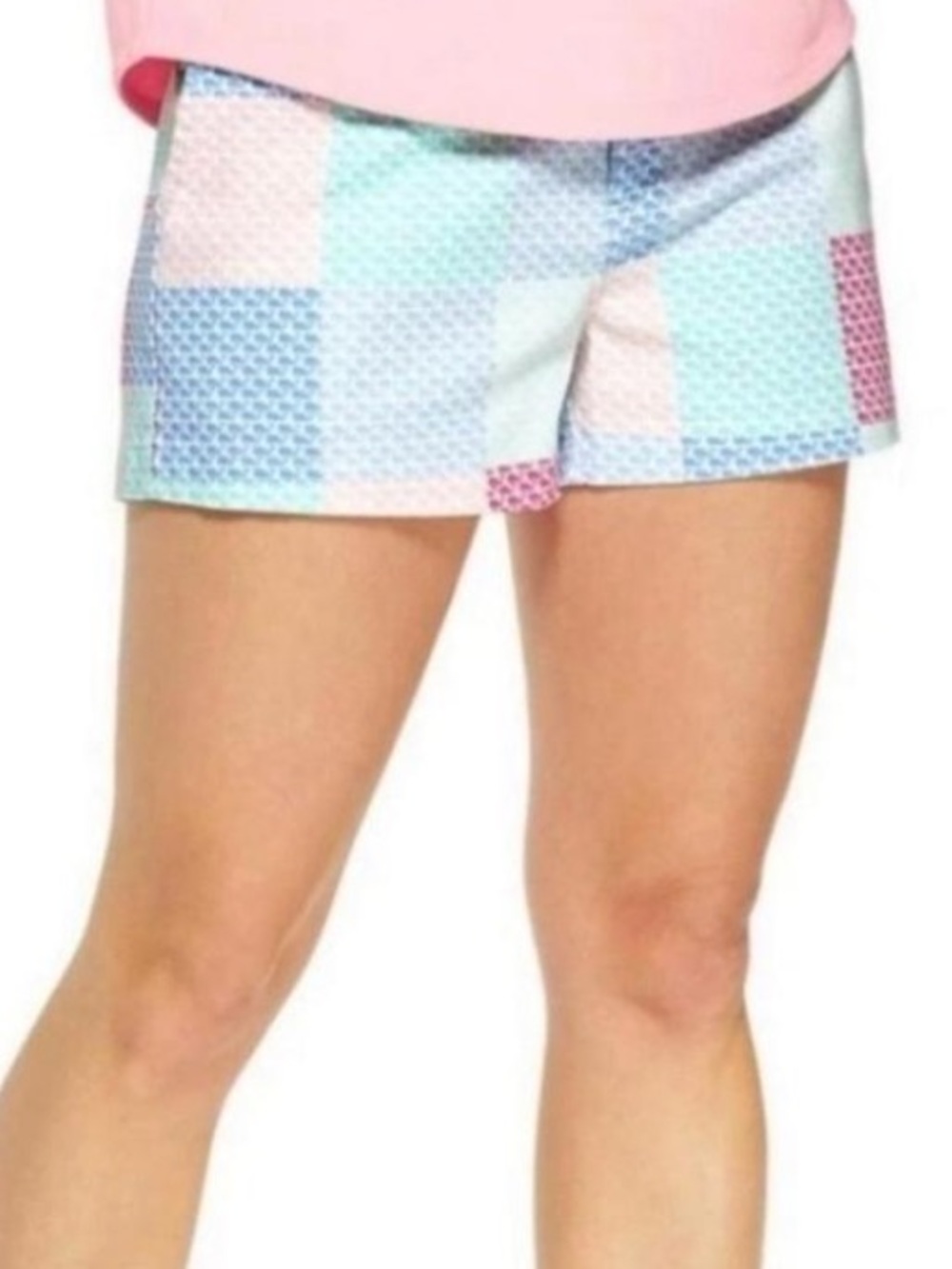Vineyard Vines Pastel Patchwork Athletic Shorts - Pink, Blue, Mint